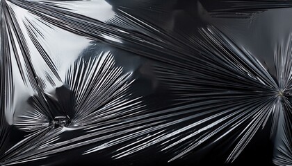 Obraz premium Wrinkled plastic texture on black