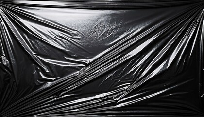 Obraz premium Wrinkled plastic texture on black