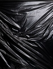 Obraz premium Wrinkled plastic texture on black