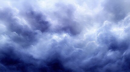 Abstract Blue Cloudscape Digital Artwork