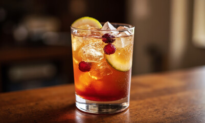 Planter's Punch with Rum, Fruit Juices, and Grenadine