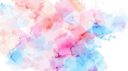 Abstract watercolor checkered pattern in red and blue colors, wallpaper, surface, artistic, background, fashion