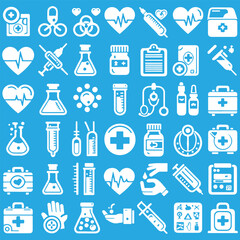 Set Medical silhouette vector icon, Medical Icon, Silhouette.