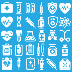 Set Medical silhouette vector icon, Medical Icon, Silhouette.