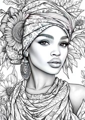 Black Women Coloring Pages
