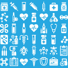 Set Medical silhouette vector icon, Medical Icon, Silhouette.