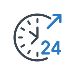 Clock 24 Hours Icon