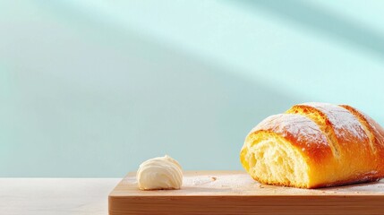 Artisan bread rising cozy kitchen food soft morning light homemade concept slow food movement