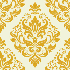 Luxury Damask Ornament Pattern Design Vector.