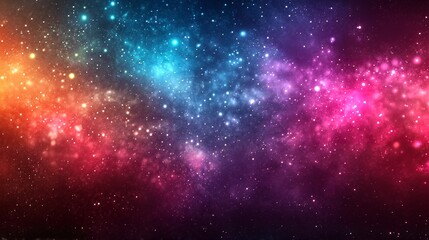 Fototapeta premium a vibrant and colorful galaxy with stars and nebulas.