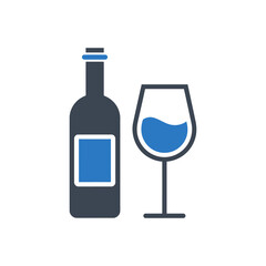 Wine and Glass Icon