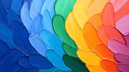 Colorful paint strokes swirl, vibrant rainbow palette, abstract art background, ideal for design projects