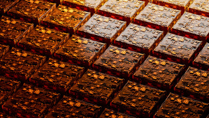 Technological abstract background featuring interconnected circuits