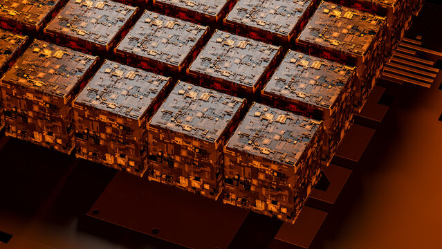 Technological abstract background featuring interconnected circuits