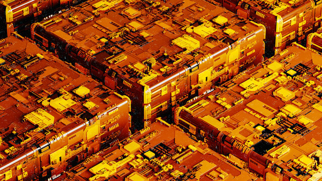 Technological abstract background featuring interconnected circuits