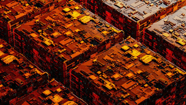 Technological abstract background featuring interconnected circuits