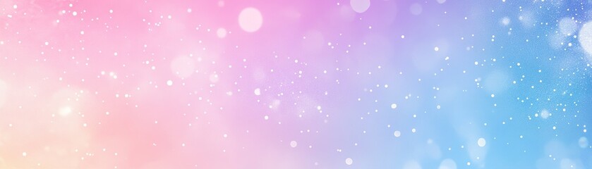Obraz premium A captivating cosmic-themed background features a gradient sky blending blue, purple, and pink. Small sparkling stars are scattered throughout, creating a dreamy atmosphere for text