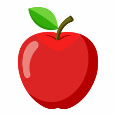 red apple isolated on white