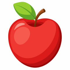 red apple isolated on white