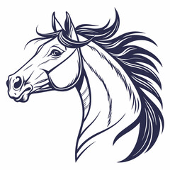 horse head vector