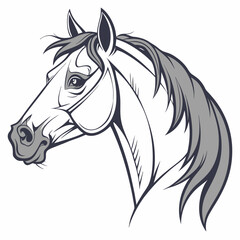 horse head vector