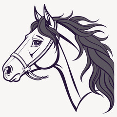 horse head vector
