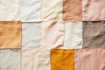 Fototapeta premium Vibrant patchwork of diverse textiles creating an artistic backdrop for creative expressions and design inspirations