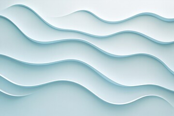 Fototapeta premium This design features gentle ripple patterns in light blue on a clean white surface. The smooth gradient effect creates a calming and organic feel, with ample space for text overlay