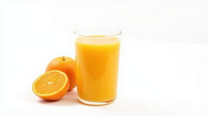 Isolated Orange Juice on White Background