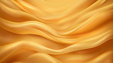 Obraz premium Golden silk fabric waves, luxurious textile background, elegant texture, for fashion or design