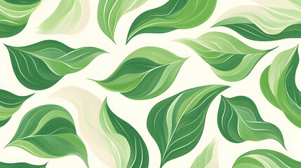 Green leaves pattern, nature background, botanical illustration, website design