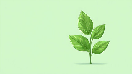 Green sprout growing, light green background, nature theme, eco-friendly concept, website banner