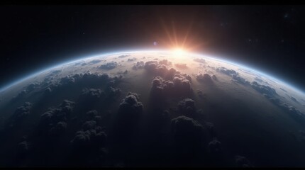 Fototapeta premium Curvature of Earth from Space