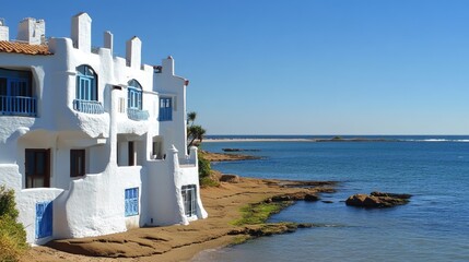 Stunning Casapueblo Landmark in Punta del Este, Uruguay: A Beautiful Beachside Retreat with Breathtaking Blue Landscapes