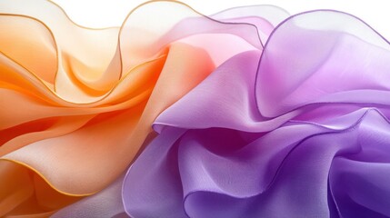 Obraz premium Flowing ombre silk fabric, studio shot, textile design