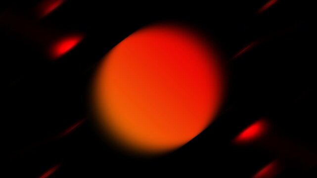 Video of blurred red orange gradient color flow wave background with bokeh blurred circle with inner glow. music cover dance party poster design. Liquid gradient animation.
