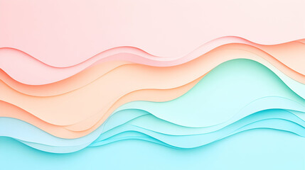 Fototapeta premium Pastel wave abstract background design, perfect for websites or presentations