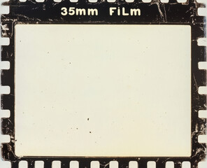 old film strip, underexposed 35mm film material on white. 
