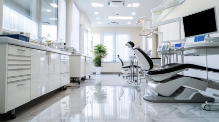 Dental clinic interior design showcase modern facility photography bright environment wide angle
