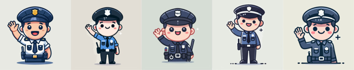 cartoon vector of a policeman