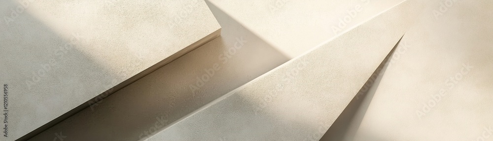 Poster overlapping concrete slabs create a calming and modern backdrop featuring smooth textures and subtle