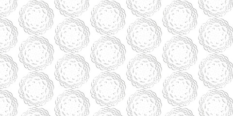A geometric seamless pattern in clean white and gray tones, offering a sleek, minimalistic style perfect for contemporary designs. 