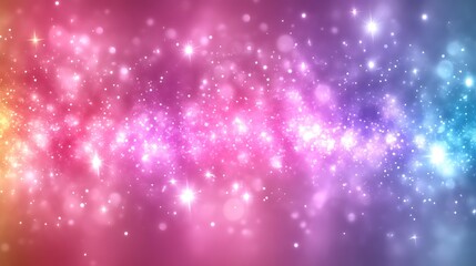 Obraz premium Abstract Colorful Background with Sparkling Lights and Glowing Particles
