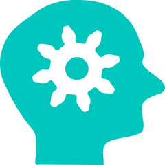 human head with gears