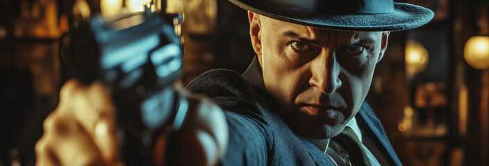 Mafia killer murdering an innocent