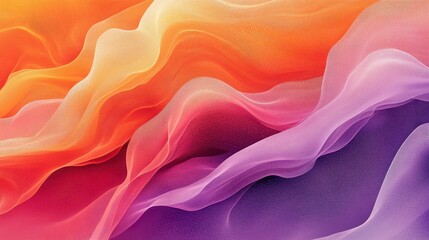 Obraz premium A vibrant abstract design with flowing waves of color in warm tones.