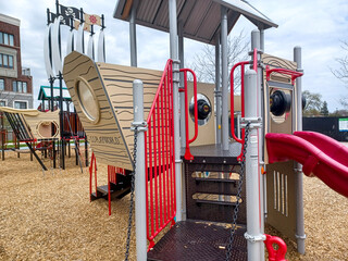 Child playground in sunny day