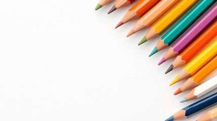 Fototapeta premium School pencil on white background for study essentials. Generative AI