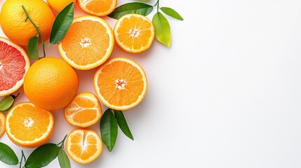 Orange Fruits and Vitamin C Concept with Fresh Citrus. Generative AI