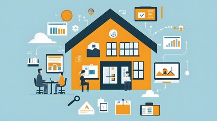Smart Home Office Teamwork Collaboration And Productivity